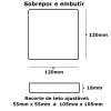 Kit 8 Painel Frameless Sobrepor / Embutir 17w Branco Quente