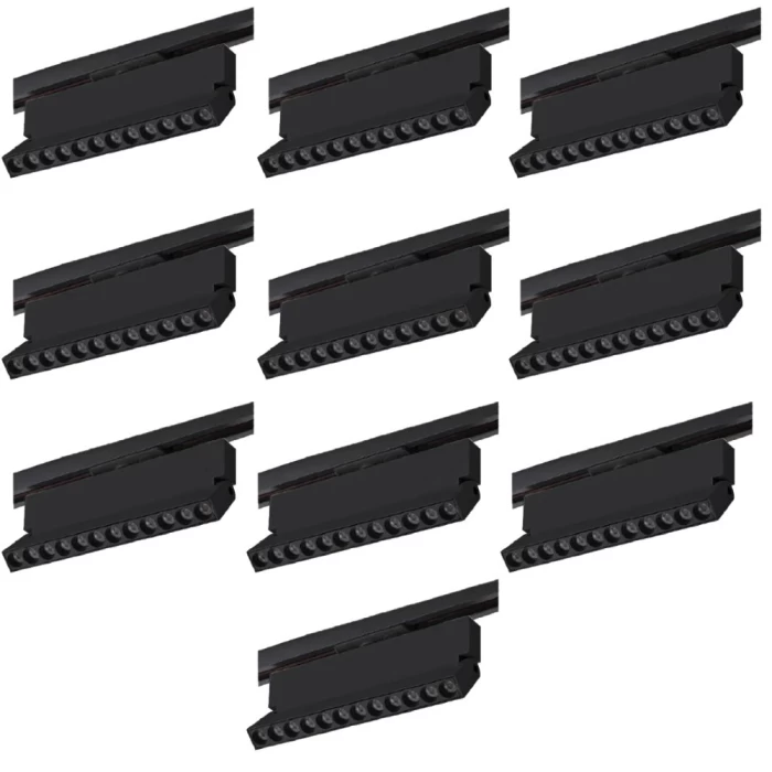 Kit 10 Projetor Led Para Trilho Bivolt Nordecor 12W 3000K