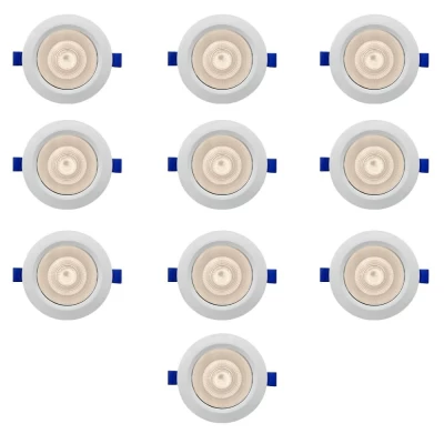 Kit 10 Spot Embutir Redondo 8w 4100K Blumenau Novo