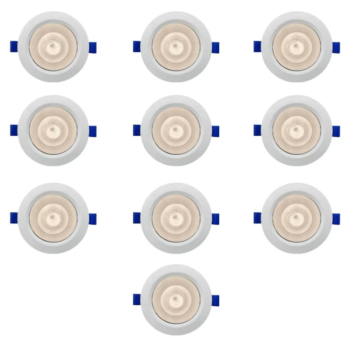 Kit 10 Spot Embutir Redondo 8w 4100K Blumenau Novo