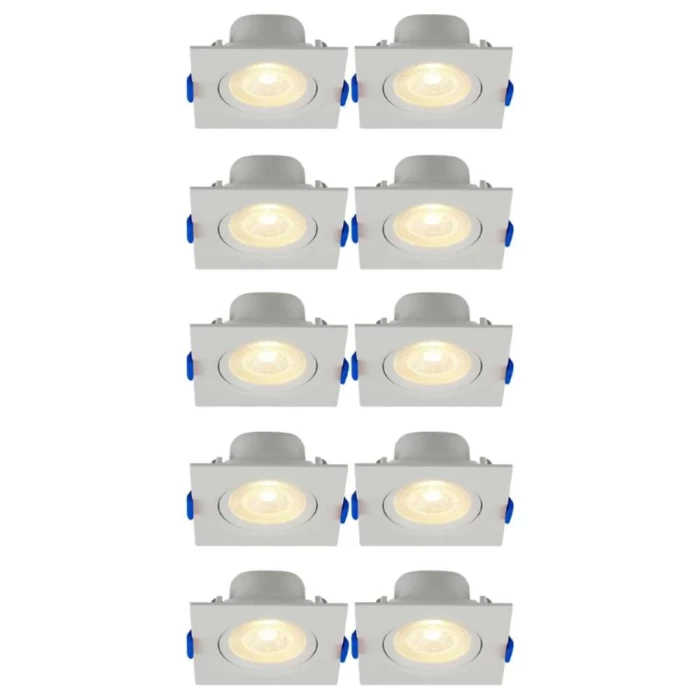 Kit 10 Spot Led Embutir Quadrado 3w 3000k Blumenau Bivolt