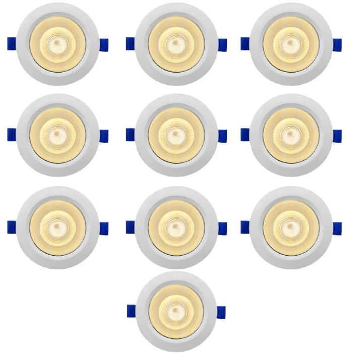 Kit 10 Spot Led Redondo Embutir 6w 3000k Blumenau Novo