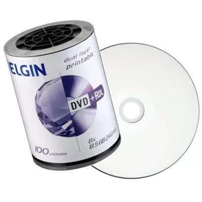 Kit 100 Unidades DVD+R Dual Layer Printable 8.5gb 240Min