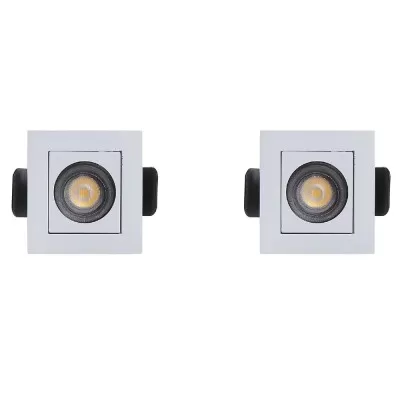 Kit 2 Downlight Embutir 2W 3000K Bivolt Nordecor Novo