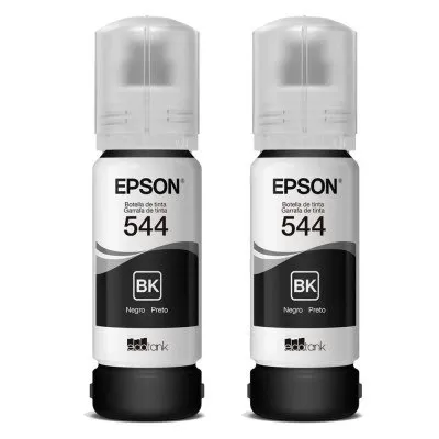 Kit 2 Garrafas de Tinta Epson T544 Preta para Impressora