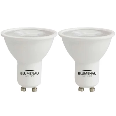 Kit 2 Lâmpada Led MR16 GU10 Bivolt 3,5W 4000K Luz neutra