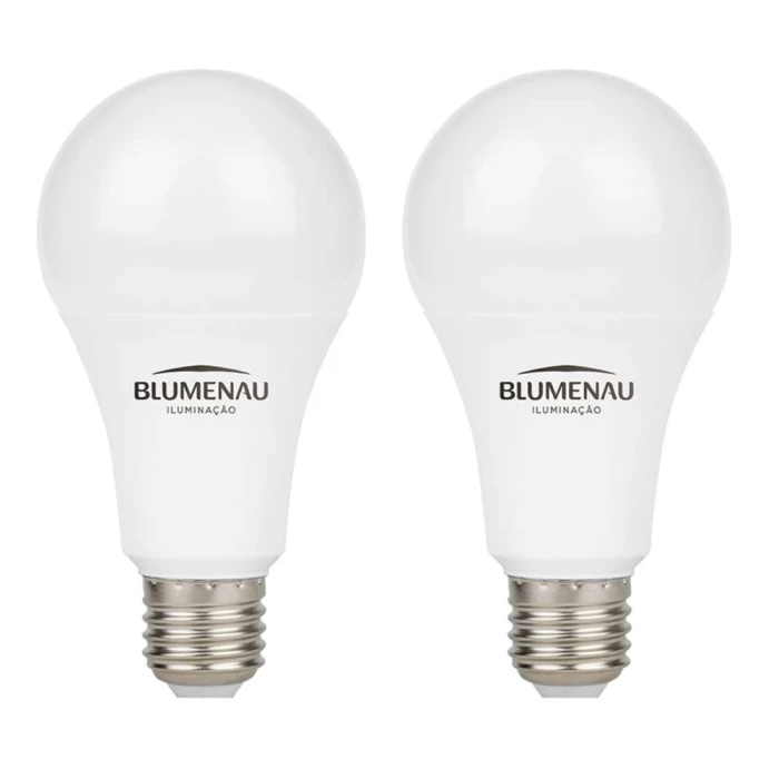 Kit 2 Lâmpadas Led A60 15W 3000K E27 Blumenau