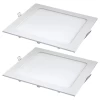 Kit 2 Painel Led Quadrado Embutir 12w 6500k Branco-Frio