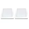 Kit 2 Painel Led Quadrado Sobrepor Branco 12w 6500k