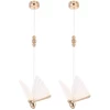 Kit 2 Pendente Led Honen Borboleta Dourado 6W 3000K Nordecor
