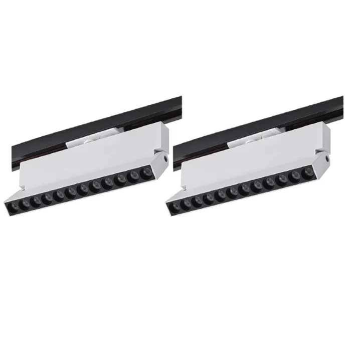 Kit 2 Projetor Led Trilho Bivolt Branco Nordecor 12W 3000K