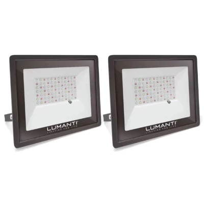 Kit 2 Refletor Smart Led Rgb Lumanti 100w Bivolt