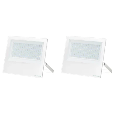 Kit 2 Refletor Tr Led Taschibra 100W 6500K Branco Novo