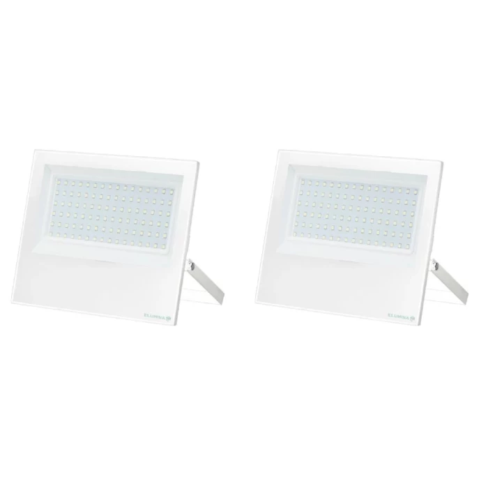 Kit 2 Refletor Tr Led Taschibra 100W 6500K Branco Novo