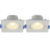 Kit 2 Spot Led Embutir Quadrado 3w 4100k Bivolt Branco