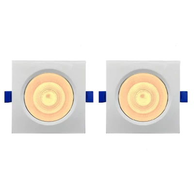 Kit 2 Spot Led Embutir Quadrado Bivolt Blumenau 6W 3.000K