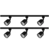 Kit 2 Trilhos Eletrificados Com 6 Spots Led 27W 6500K Preto