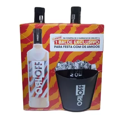 Kit 2 Vodka Orloff 5X 1L + Balde De Gelo