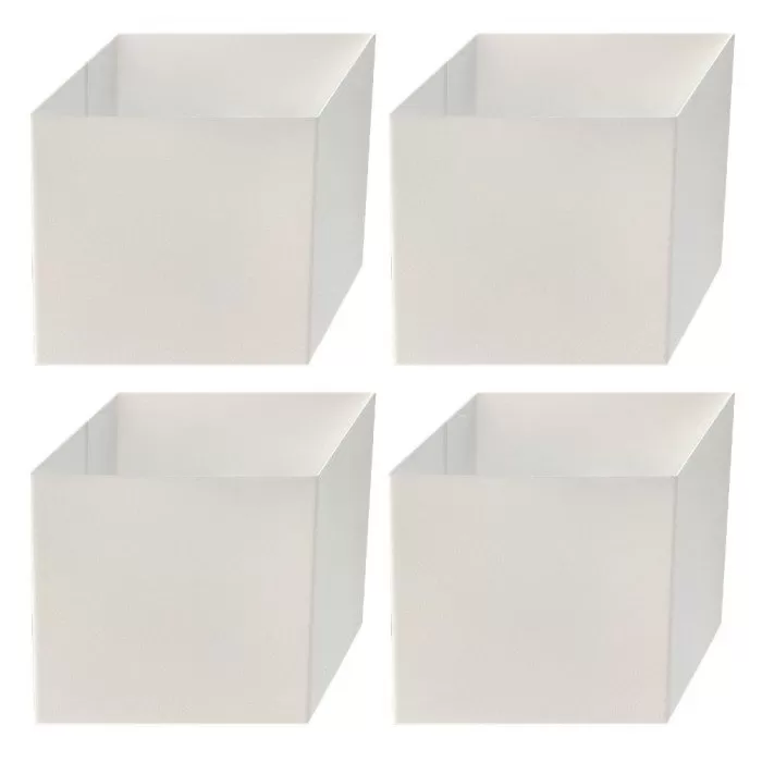 Kit 4 Arandela Cubo 3D Branco 60W Bivolt Blumenau