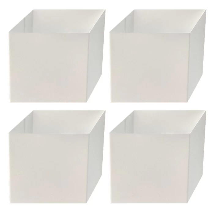 Kit 4 Arandela Cubo 3D Branco 60W Bivolt Blumenau