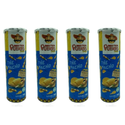 Kit 4 Batatas Mister Potato Barbecue 100g