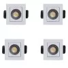 Kit 4 Downlight Embutir 2W 3000K Bivolt Nordecor Novo