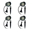 Kit 4 Espeto Spot Jardim Led Clean Preto 5w 6.500k Bivolt