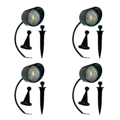 Kit 4 Espetos Spot Led Clean 5w 3000k Preto Blumenau