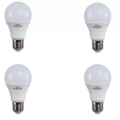 Kit 4 Lâmpada Led A60 9W 6500K E27 Blumenau Novo