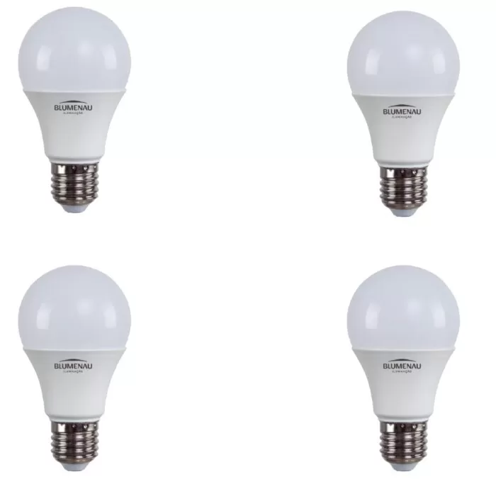 Kit 4 Lâmpada Led A60 9W 6500K E27 Blumenau Novo