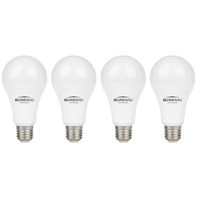 Kit 4 Lâmpada Led A60 15W 6500K E27 Luz Fria Blumenau