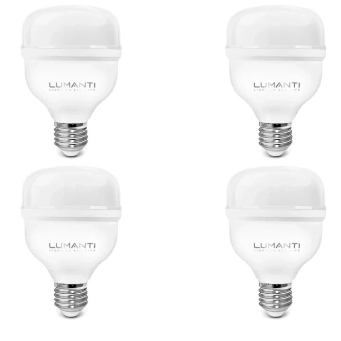 Kit 4 Lâmpada Led Bulbo Lumanti Bivolt 20W 3000K Novo