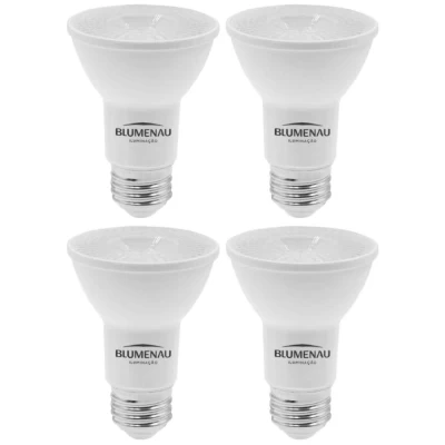 Kit 4 Lâmpada Led Par20 E27 4,8W 2700K Bivolt Blumenau