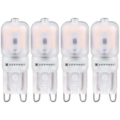 Kit 4 Lâmpadas Led G9 2,5w 2400K 220V Germany