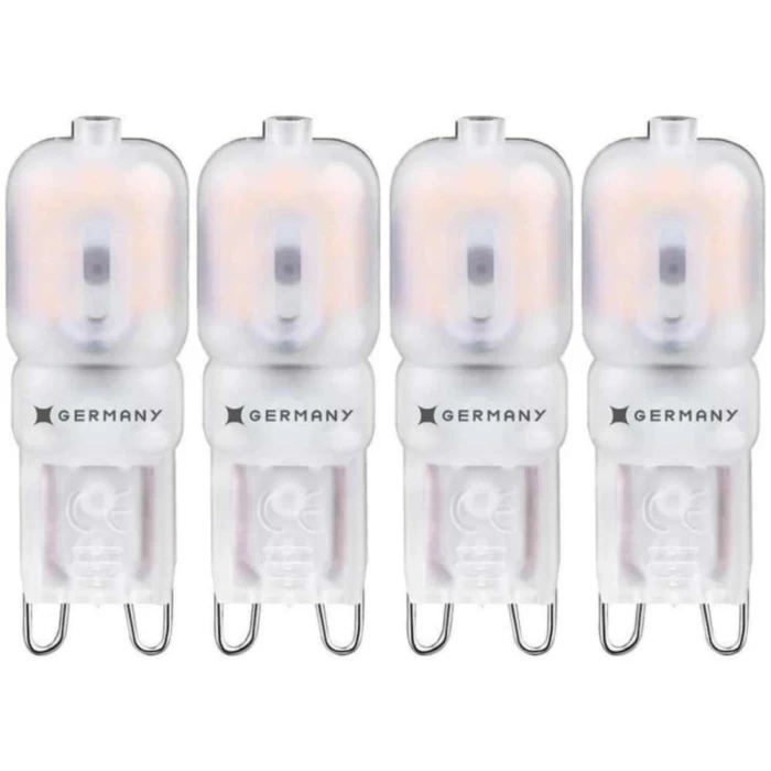 Kit 4 Lâmpadas Led G9 2,5w 2400K 220V Germany