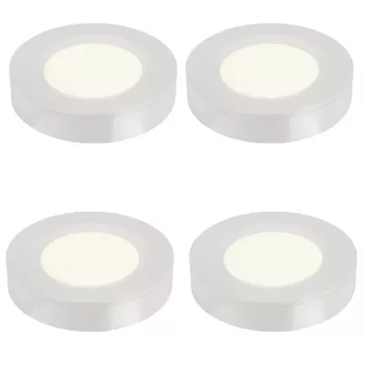 Kit 4 Luminária Cabinet Redonda 2W 6500K Blumenau Branco