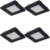 Kit 4 Luminária Led Cabinet Quadrado Blumenau 2W 6.500K