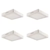 Kit 4 Paineis Led Sobrepor Quadrado 24W 6500K Blumenau