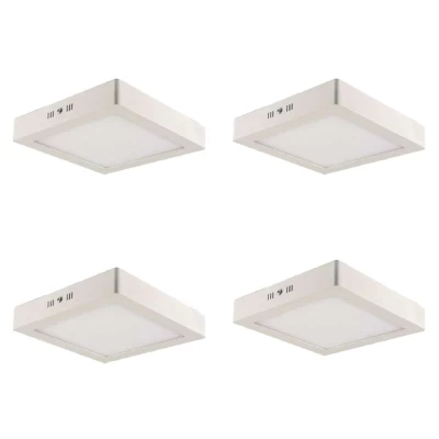 Kit 4 Paineis Led Sobrepor Quadrado 18W 6500K Blumenau