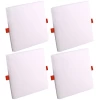 Kit 4 Painel Frameless Sobrepor / Embutir 17w Branco Quente