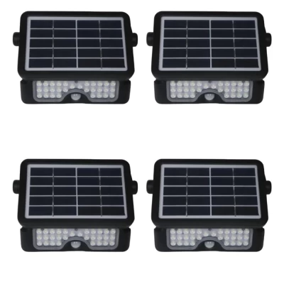 Kit 4 Refletor De Led Solar 360° 5w 6500K 5W Luz Branca Novo