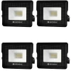 Kit 4 Refletor Led Licht Alumínio Germany 15W 6.500K Preto