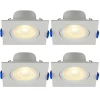 Kit 4 Spot Led Embutir Quadrado 3w 4100k Bivolt Branco