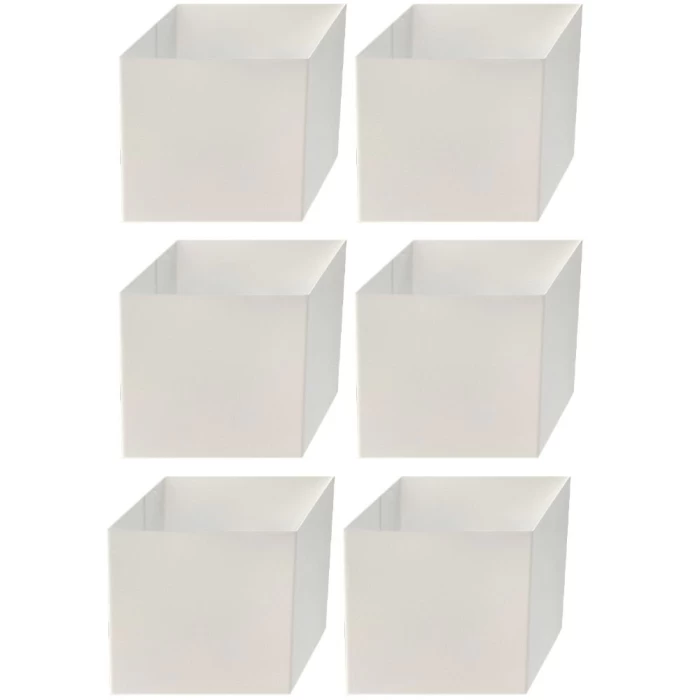 Kit 6 Arandela Cubo 3D Branco 60W Bivolt Blumenau