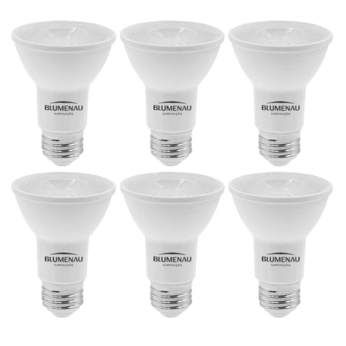 Kit 6 Lâmpada Led Par20 E27 4,8W 2700K Bivolt Blumenau