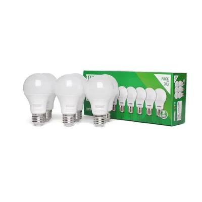 Kit 6 Lâmpadas Led Taschibra Bivolt 12W 6500K E27 Novo