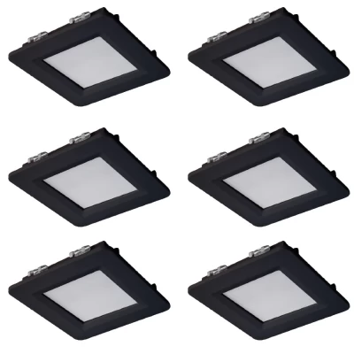 Kit 6 Luminária Led Cabinet Quadrado Blumenau 2W 6.500K