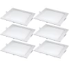 Kit 6 Painel Led Quadrado Embutir 12w 6500k Branco-Frio