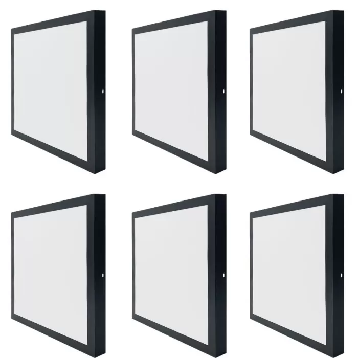 Kit 6 Painel Led Sobrepor Blumenau 400mm Bivolt 32W 6.500K