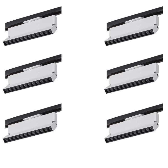 Kit 6 Projetor Duli Para Trilho Bivolt Nordecor 12W 4000K